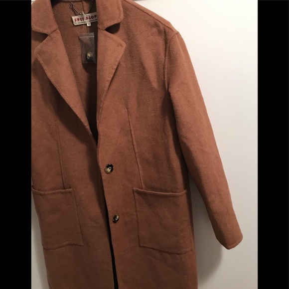 NWT Free People XS brown trench coat XS - Picture 9 of 16